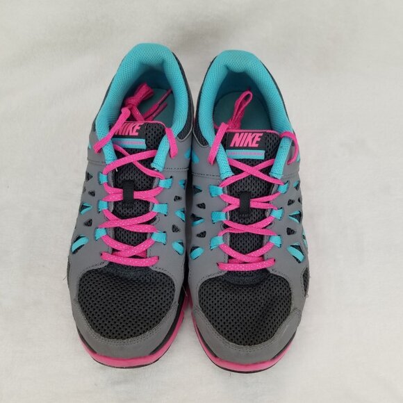 ✅Nike Dual Fusion Run 2 Athletic Running Shoes Girl 6Y Womens Sz 7.5 Gray Pink - Picture 7 of 11